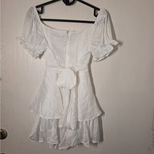 Francesca's Collections White Ruffled Off-the-Shoulder Sundress